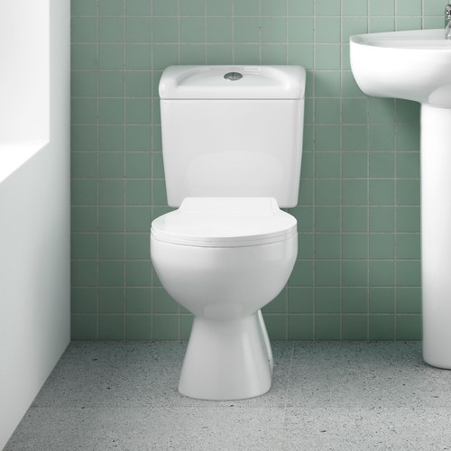 Modern close coupled toilet - modern,