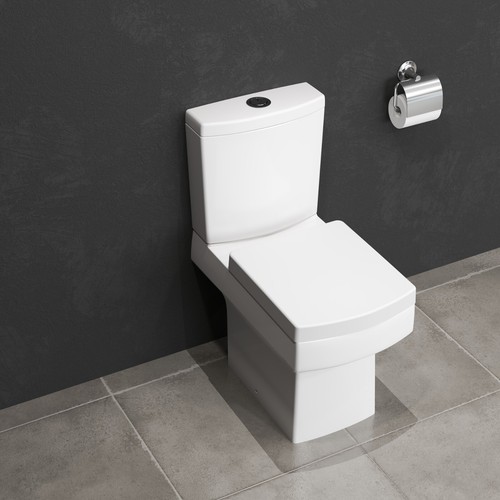 Bathroom square toilet close - square,