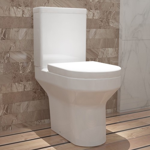 Rimless close coupled toilet - close,