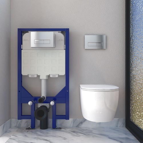 Rimless wall hung toilet - wall,