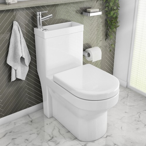 Close coupled toilet - coupled,