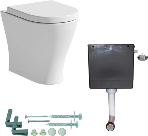 Back wall toilet btw - to, pan