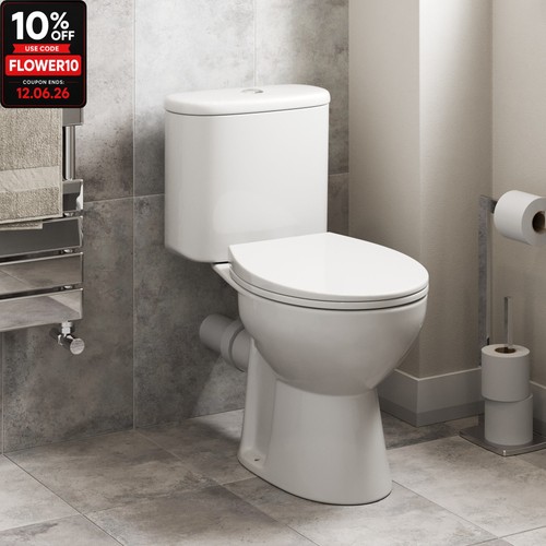 Rimless close coupled toilet - coupled,