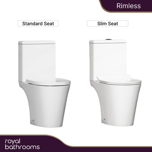 Rimless close coupled - coupled, toilet