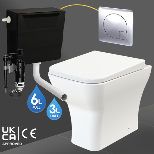 Back wall toilet rimless - back,