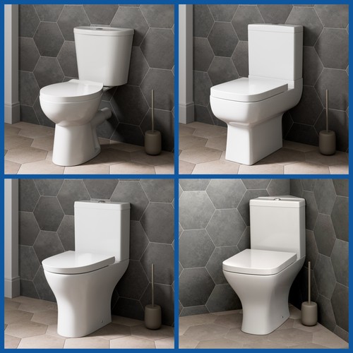 Close coupled bathroom toilet - bathroom,