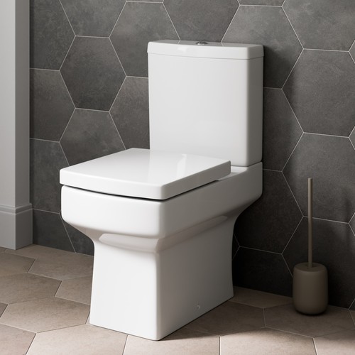 White ceramic square - white, modern