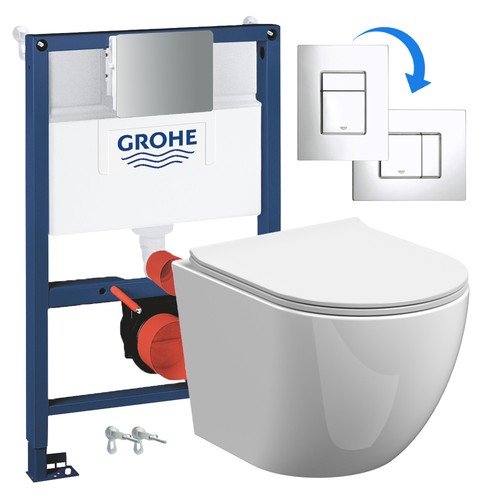 Wall hung toilet pan - wall,